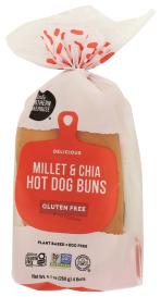Gluten-free Plant-based Millet & Chia Hot Dog Buns 9.2 Oz