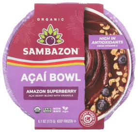 Organic Fair Trade Vegan Amazon Superberry Acai & Granola Bowl 6.1
