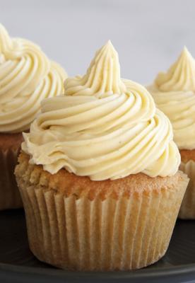 Gluten-Free Vanilla Cupcakes with Coffee-Flavored Frosting Recipe