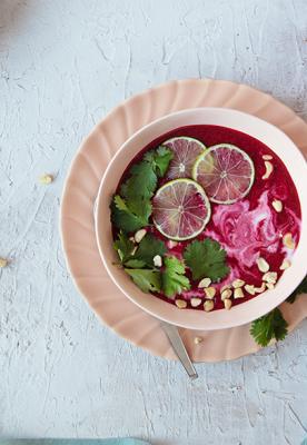 Coconut and Lime Beet Detox Soup