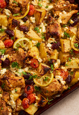 Easy Sheet Pan Mediterranean Chicken