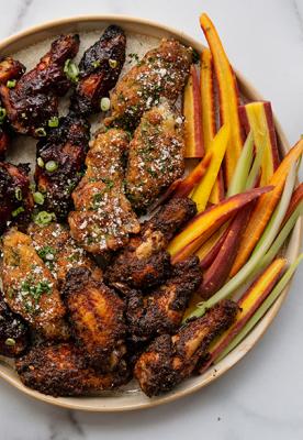 Easy Party Wings Three Ways: Southern BBQ, Parmesan Garlic, or Spicy Dry Rub