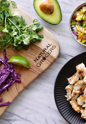 Grilled Fish Tacos with Peach Salsa