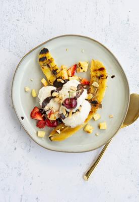 Vegan Grilled Banana Splits