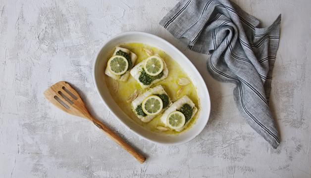 Cod with Kale Pesto