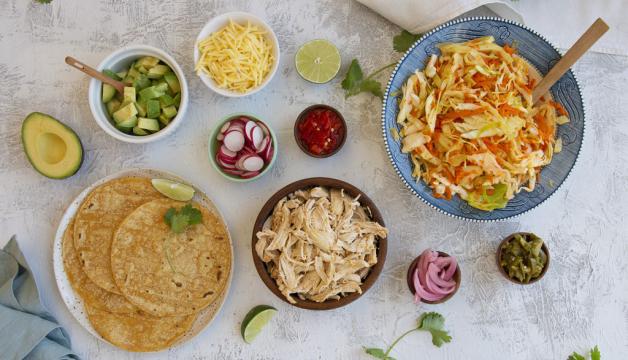 Build Your Own Slow Cooker Chicken Tacos Recipe