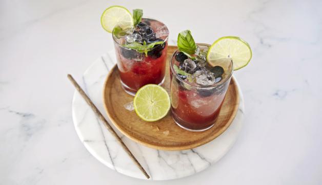 Blueberry Basil Limeade