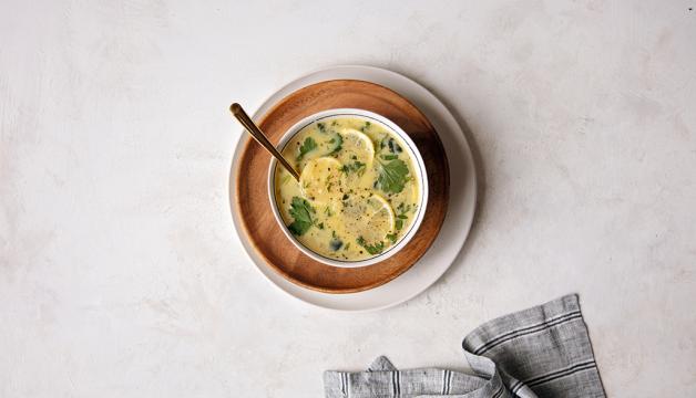 Mediterranean Lemon Chicken Soup