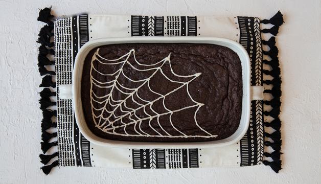 Gluten-Free Spiderweb Brownies
