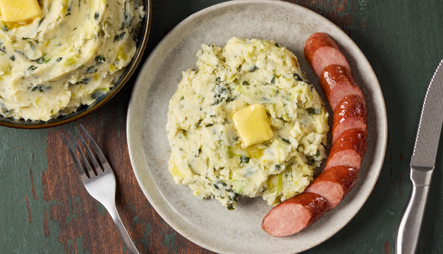 Traditional Irish Mashed Potatoes with Sausage