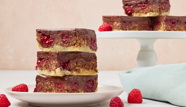 No-Bake Raspberry Fudge Bars