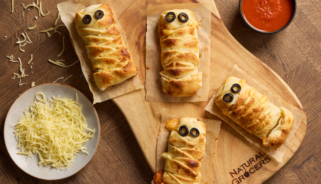 Gluten-Free Cheesy Mummy Calzones