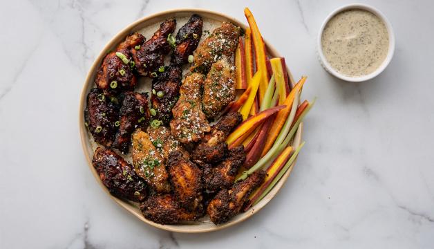Easy Party Wings Three Ways: Southern BBQ, Parmesan Garlic, or Spicy Dry Rub