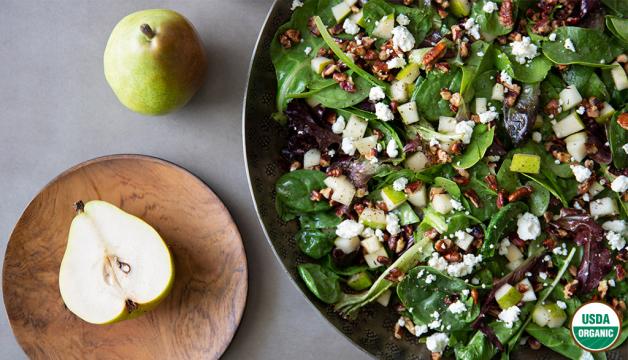 Natural Grocers Organic Pear, Pecan & Goat Cheese Salad