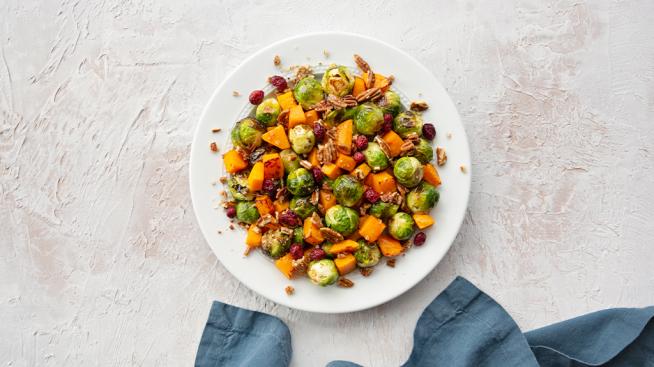Roasted Brussels Sprouts & Butternut Squash