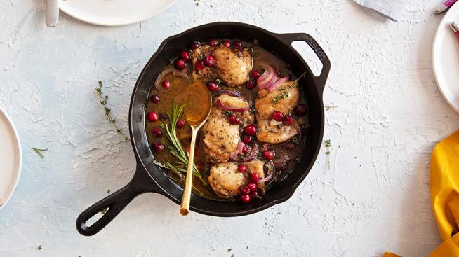 Roasted Balsamic Chicken with Cranberries