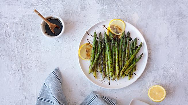 Lemon Balsamic Asparagus