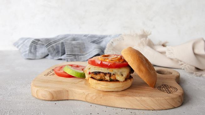 Grilled Green Chili Turkey Burgers