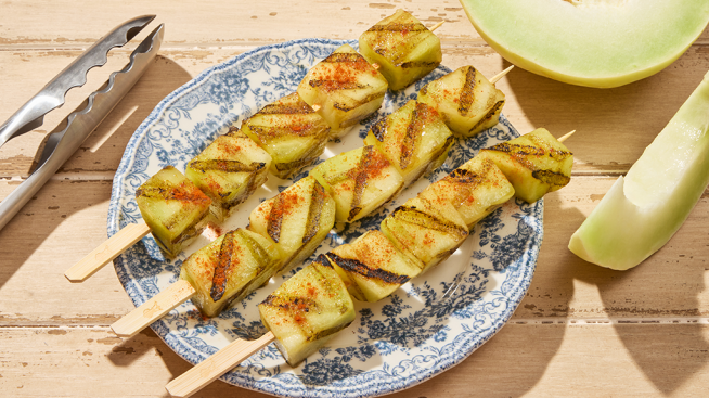 Grilled Honeydew Skewers