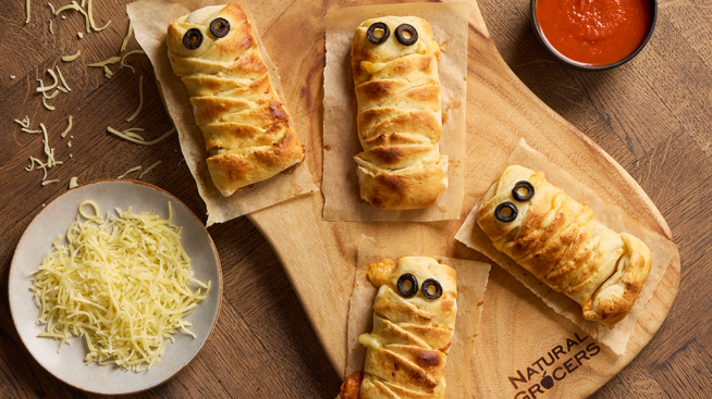 Gluten-Free Cheesy Mummy Calzones