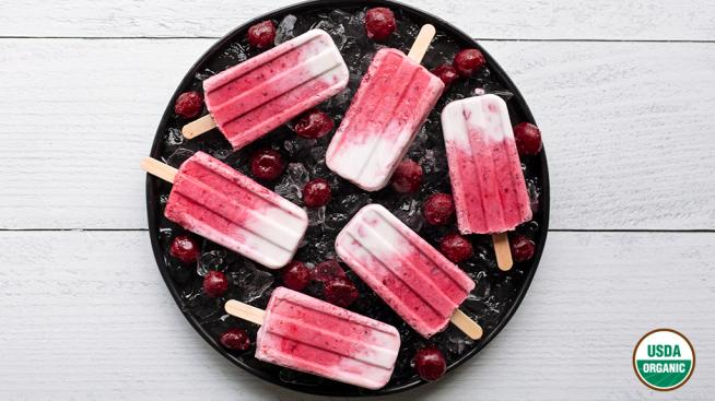 Organic Cherry Coconut Popsicles
