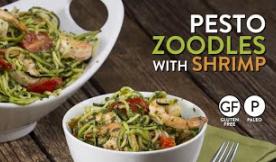 Pesto Zoodles with Shrimp